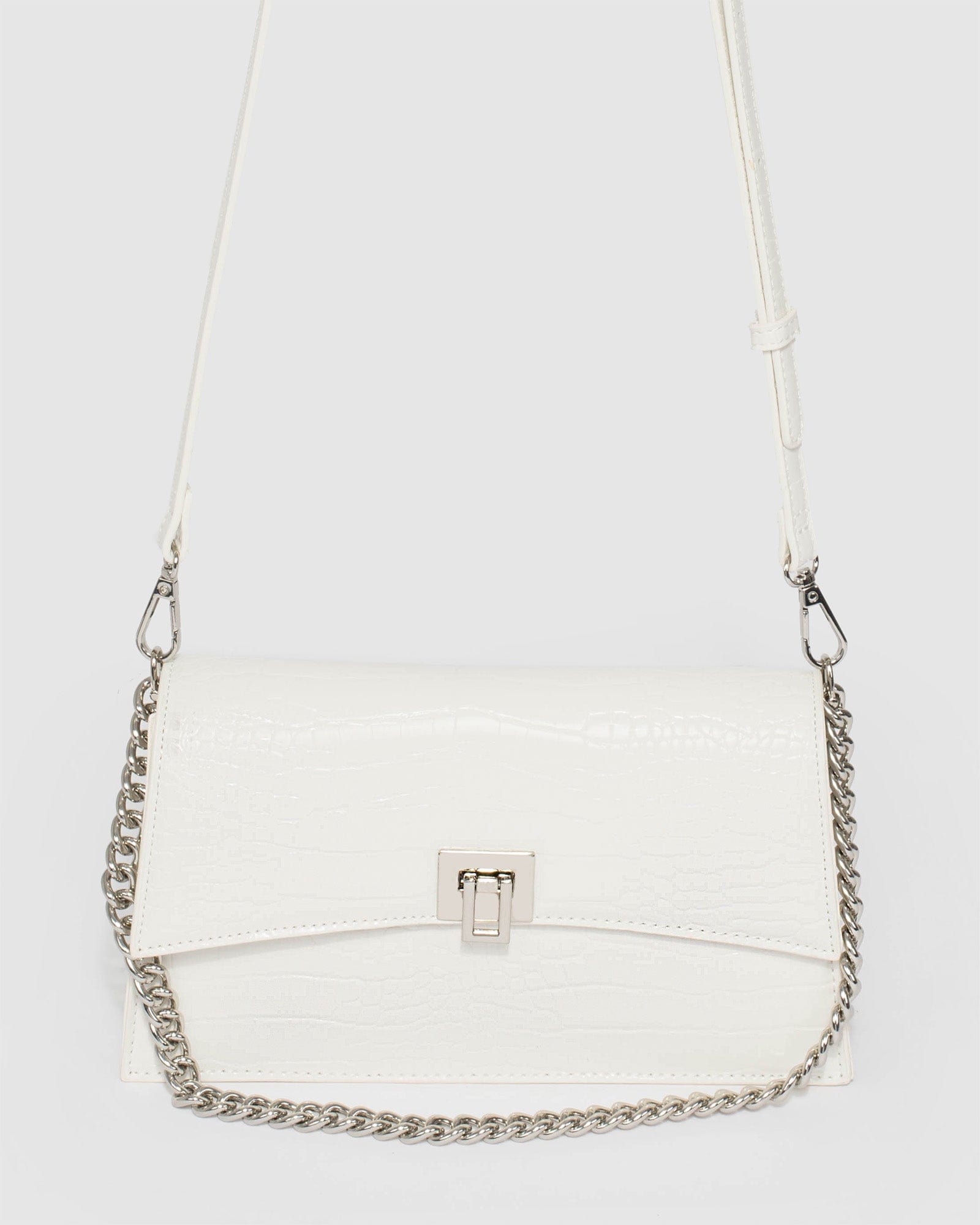 Alana Lock White Shoulder Bag – colette by colette hayman