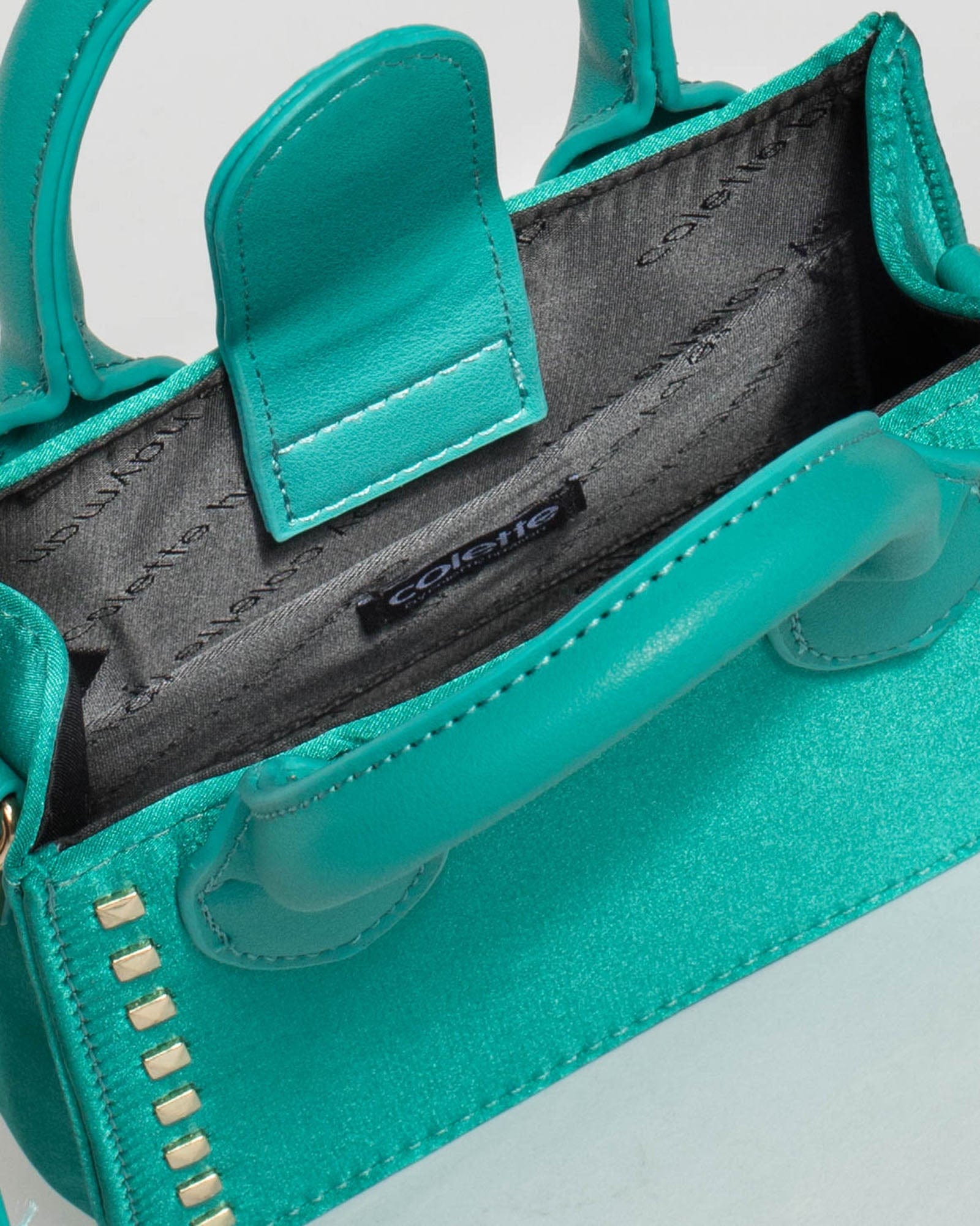 Aqua Sibel Stud Mini Tote Bag – colette by colette hayman