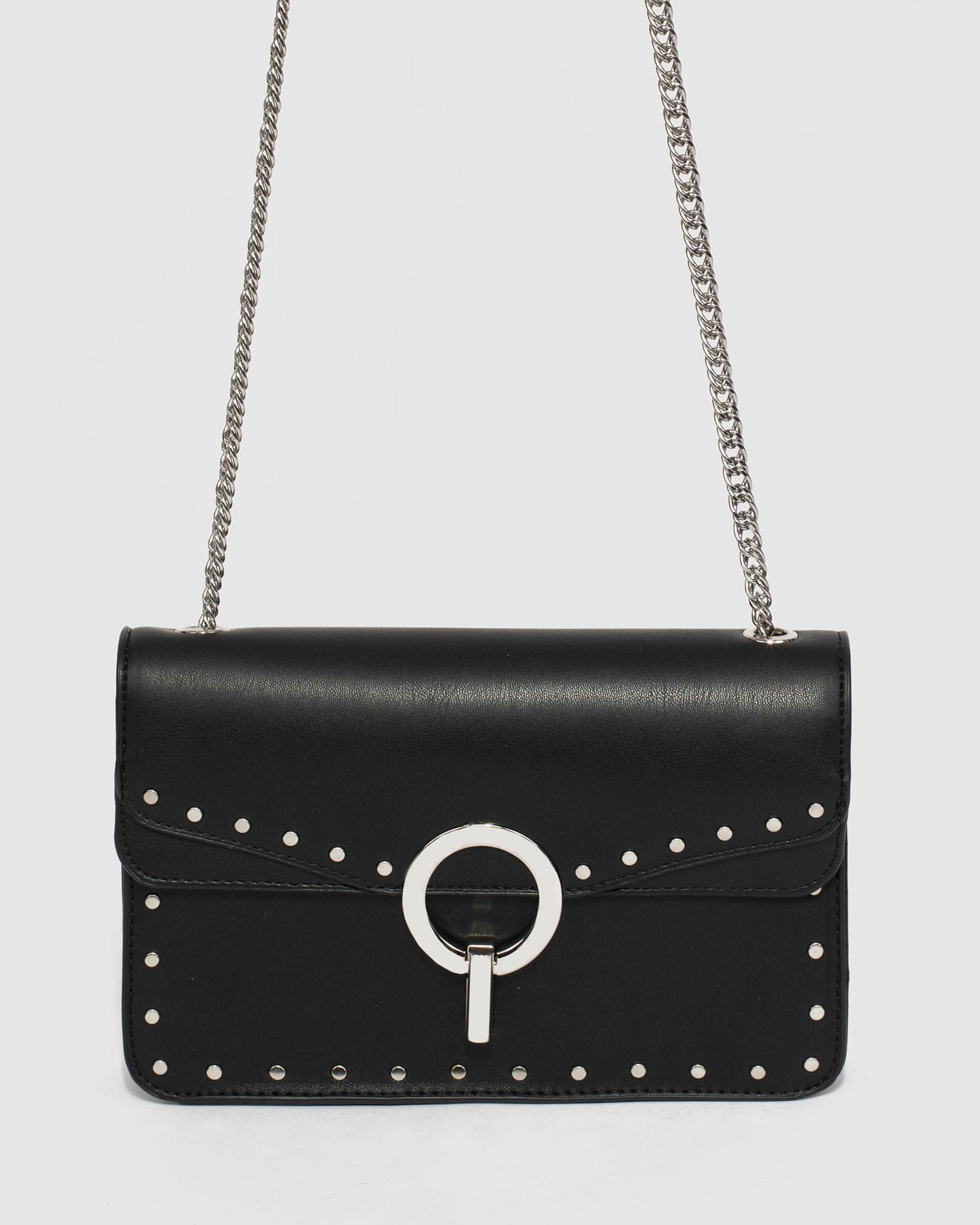 Black Alayna Stud Crossbody Bag