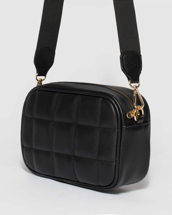 Black Quilted Crossbody Bag | Crossbody Bags