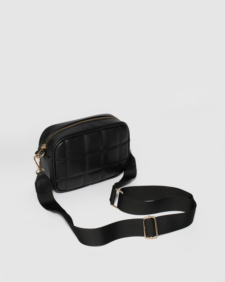 Black Quilted Crossbody Bag | Crossbody Bags