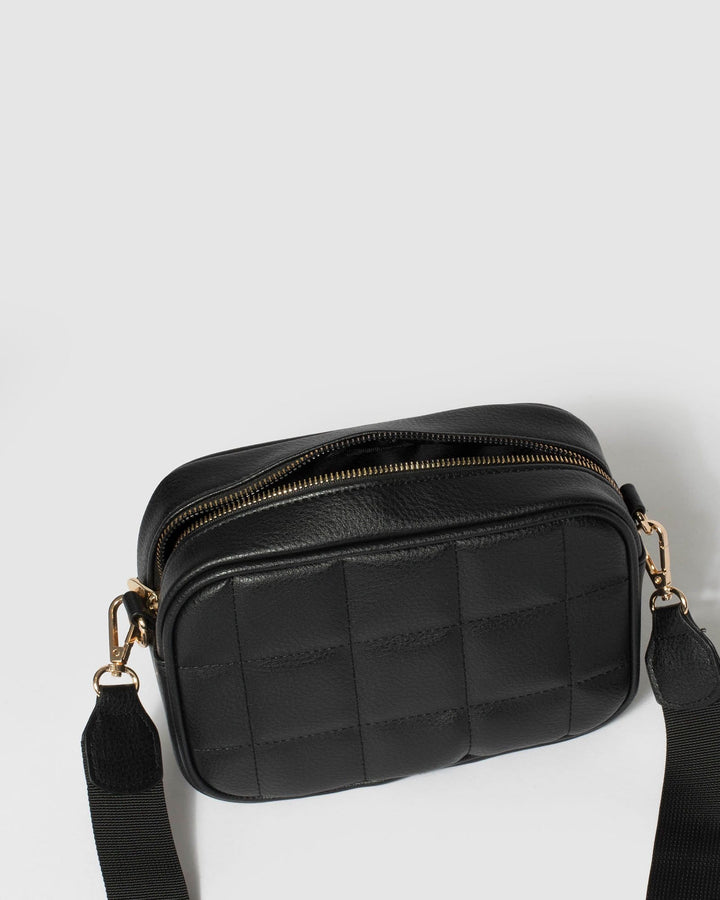 Black Quilted Crossbody Bag | Crossbody Bags