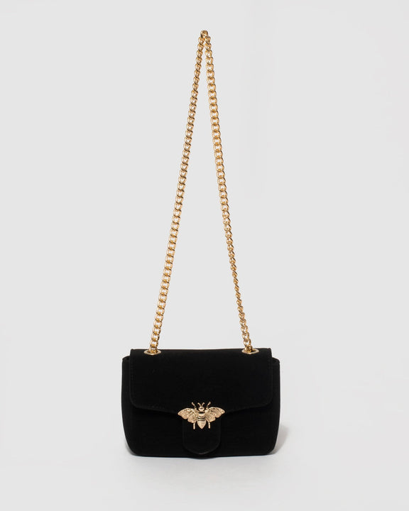 Black Diana Bee Crossbody Bag – colette by colette hayman