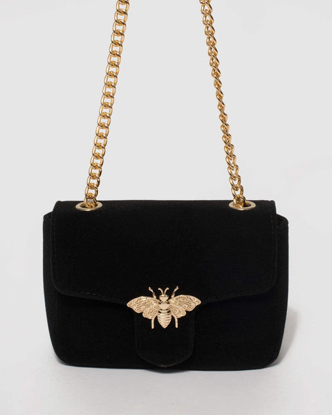 Golden Bee Black store Leather Shoulder Bag