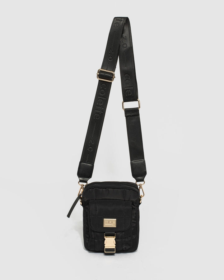 Black Emma Lock Crossbody Bag | Crossbody Bags