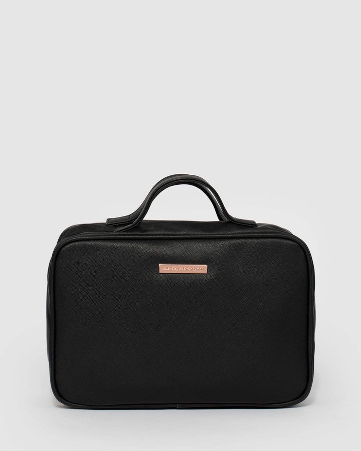 Colette by Colette Hayman Black Fold Out Cosmetic Case