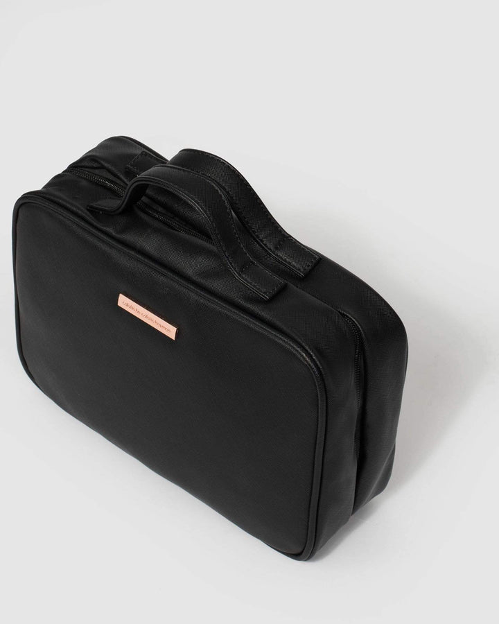 Colette by Colette Hayman Black Fold Out Cosmetic Case