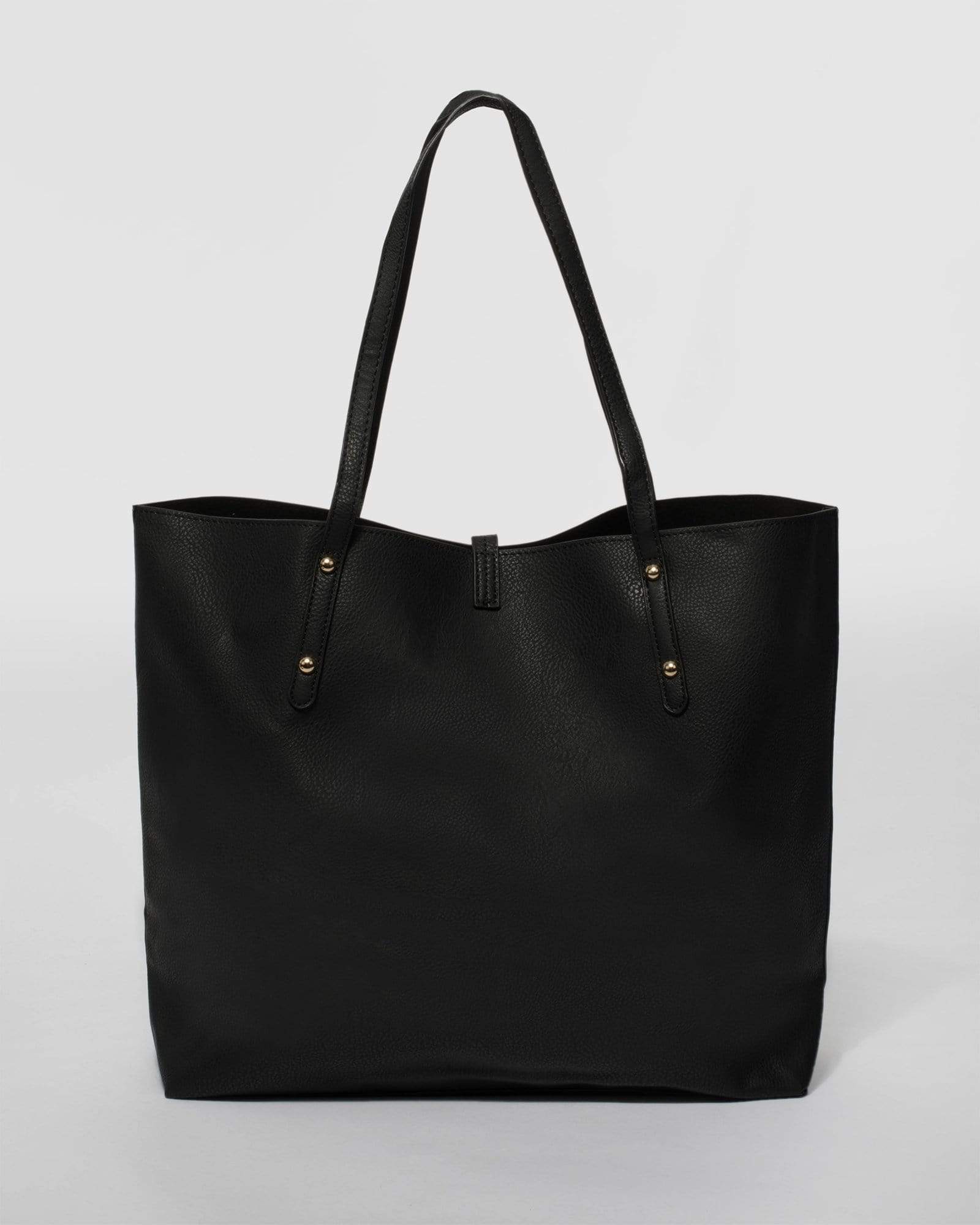 Basic black tote bag hotsell