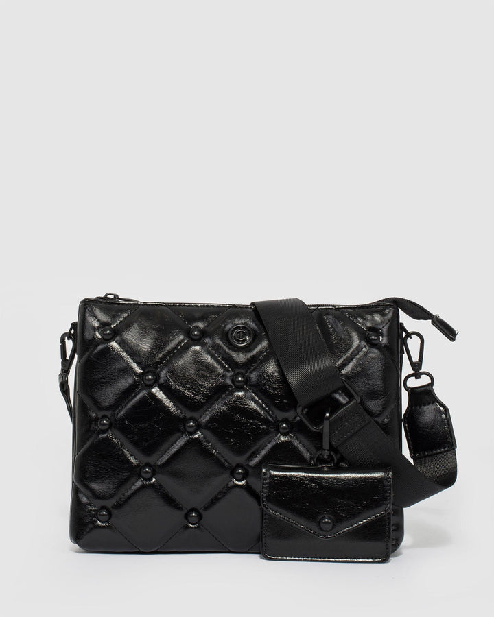 Colette by Colette Hayman Black MJ Webbing Crossbody Bag