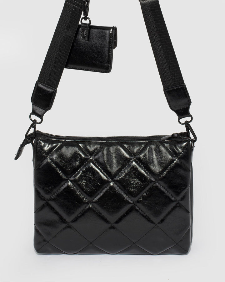 Colette by Colette Hayman Black MJ Webbing Crossbody Bag