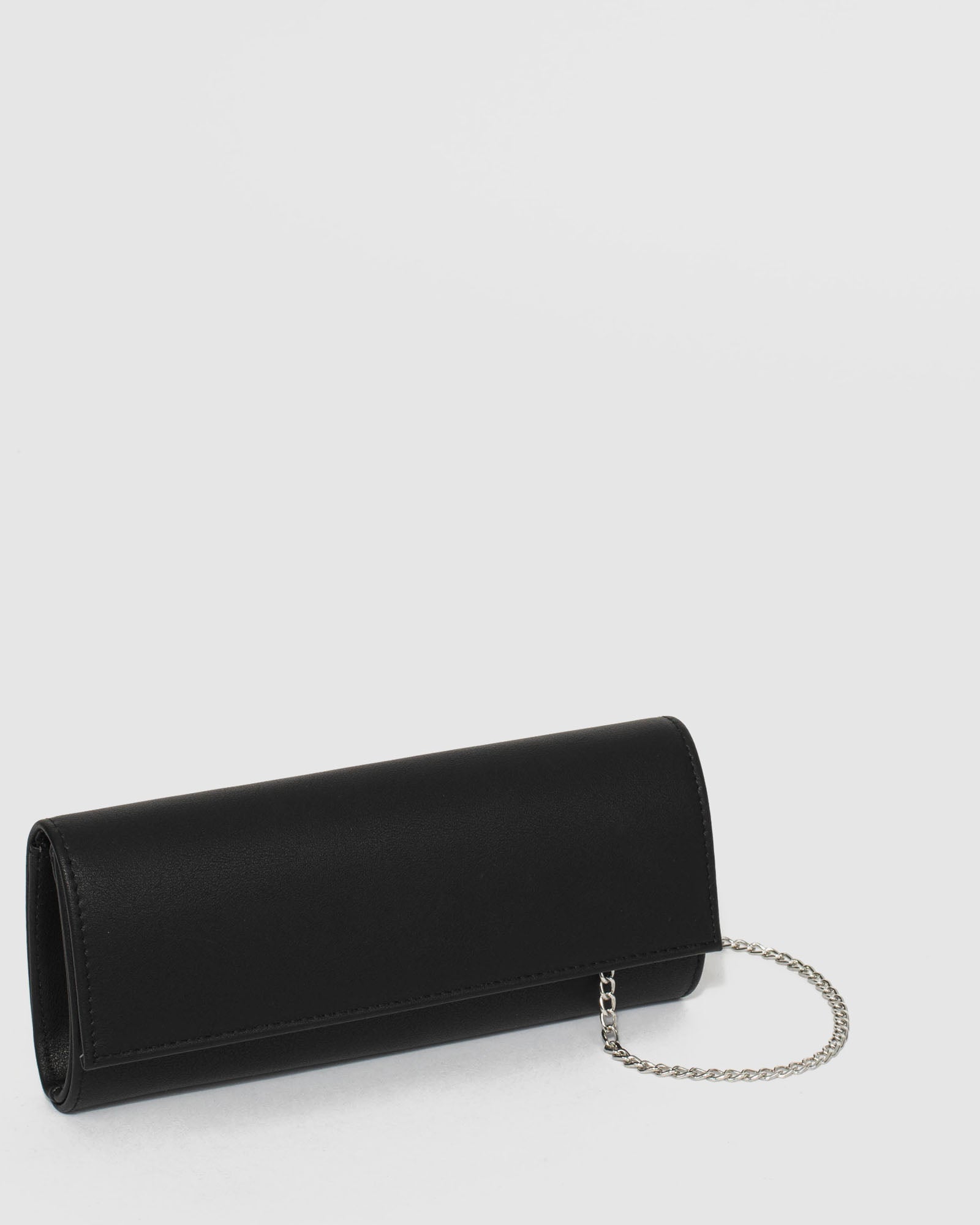 Plain black hot sale clutch bag