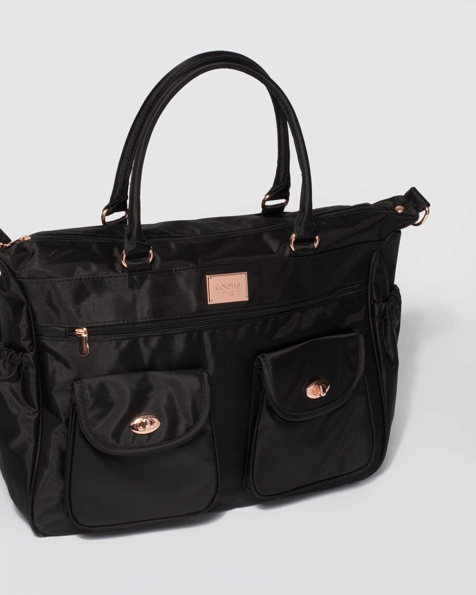 Black Nylon Baby Travel Bag colette by colette hayman