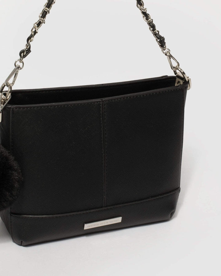 Black Rae Pom Pom Mini Bag | Mini Bags