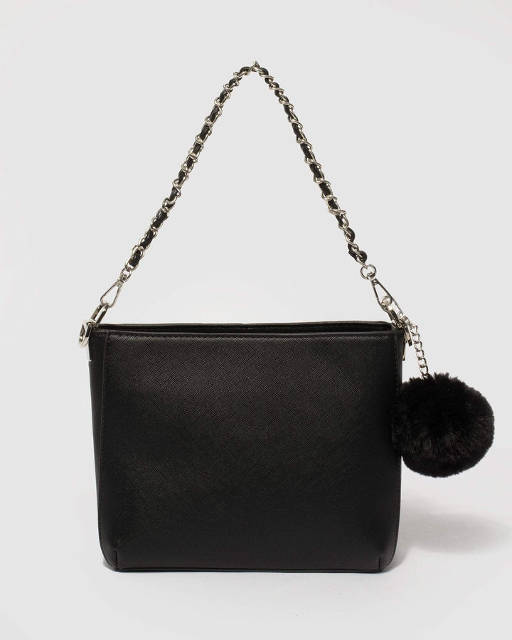 Black Rae Pom Pom Mini Bag | Mini Bags