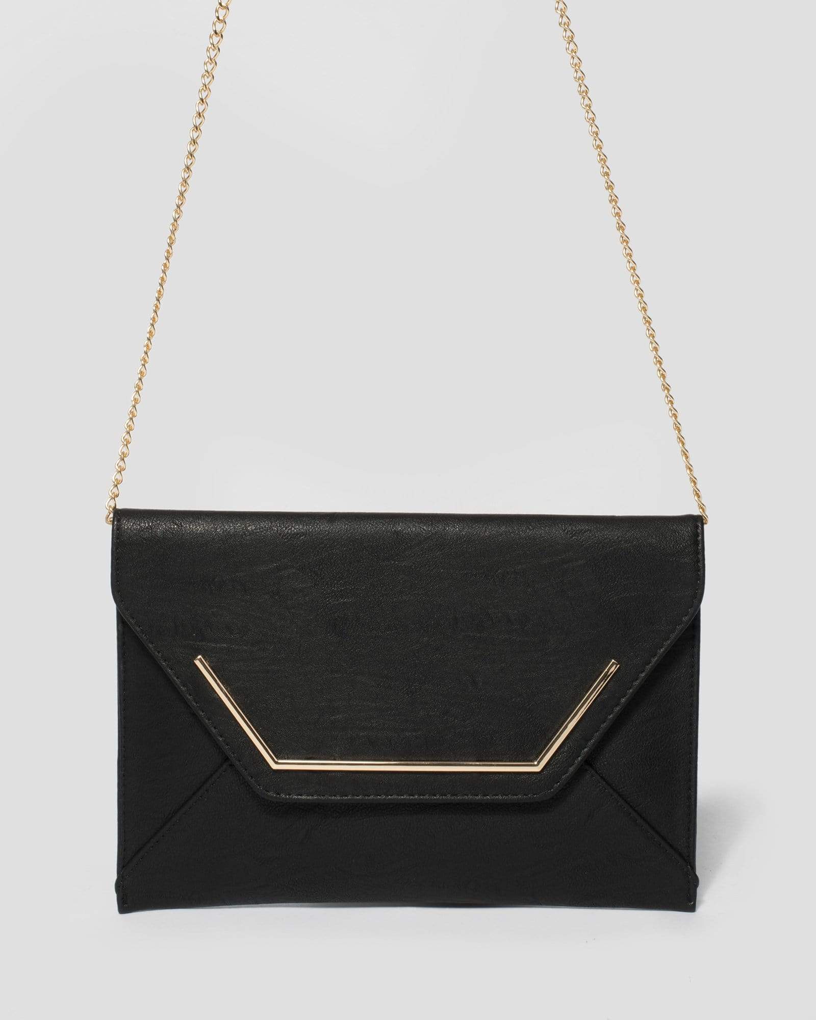 Black square clutch bag sale