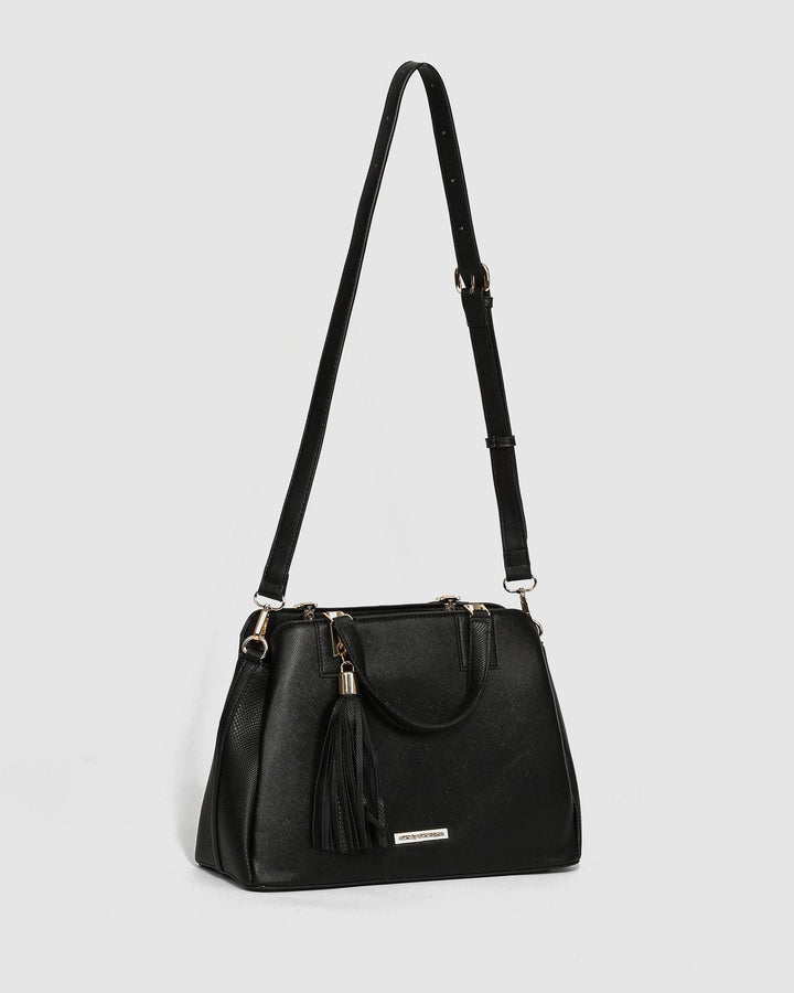 Black Toni Tassel Tote Bag | Tote Bags