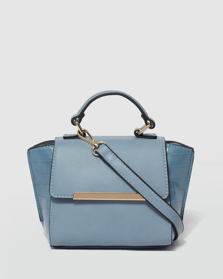 Blue Riley Top Handle Tote Bag – colette by colette hayman