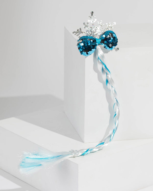 Blue Snowflake Braided Hair Piece | Hair Accessories