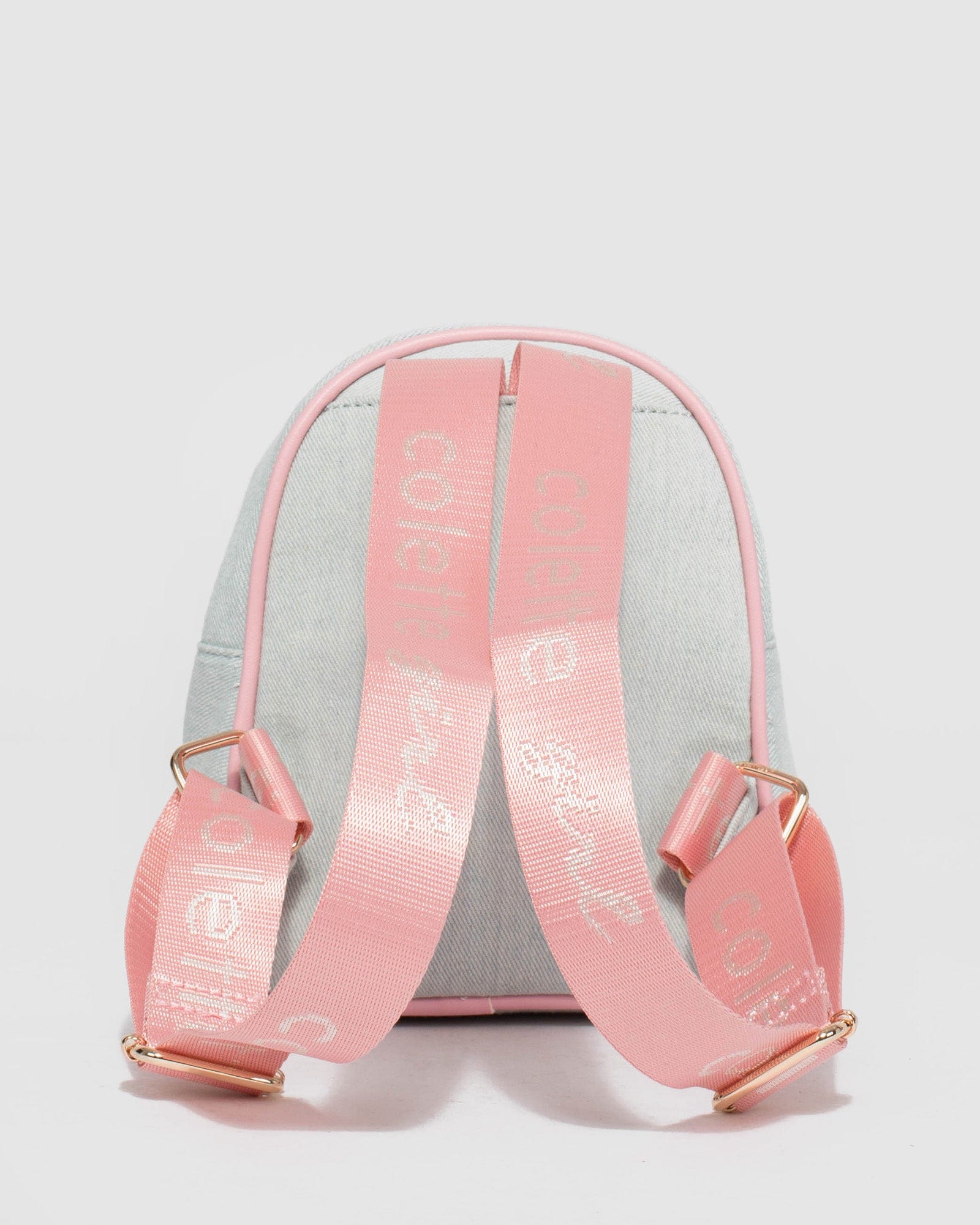 Eilith Frayed Denim Buckled Bag - Pink