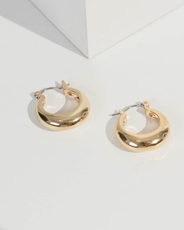 Gold Chunky Hoop Earrings | Earrings