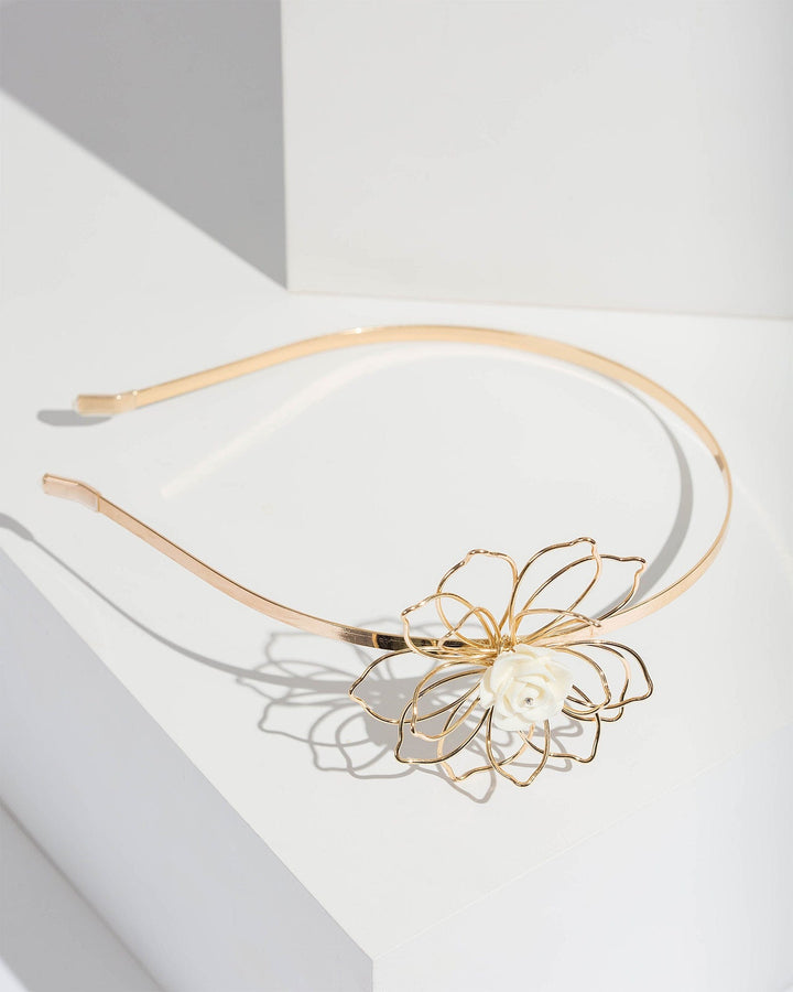 Colette by Colette Hayman Gold Flower Outline Detail Headband