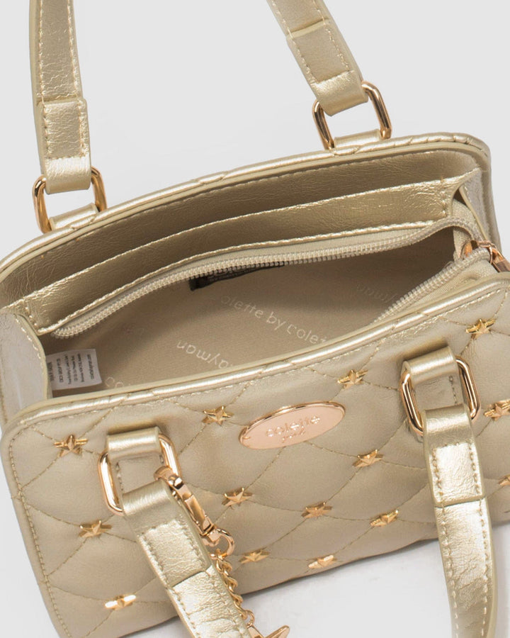 Colette by Colette Hayman Gold Kids Stud Star Mini Tote Bag