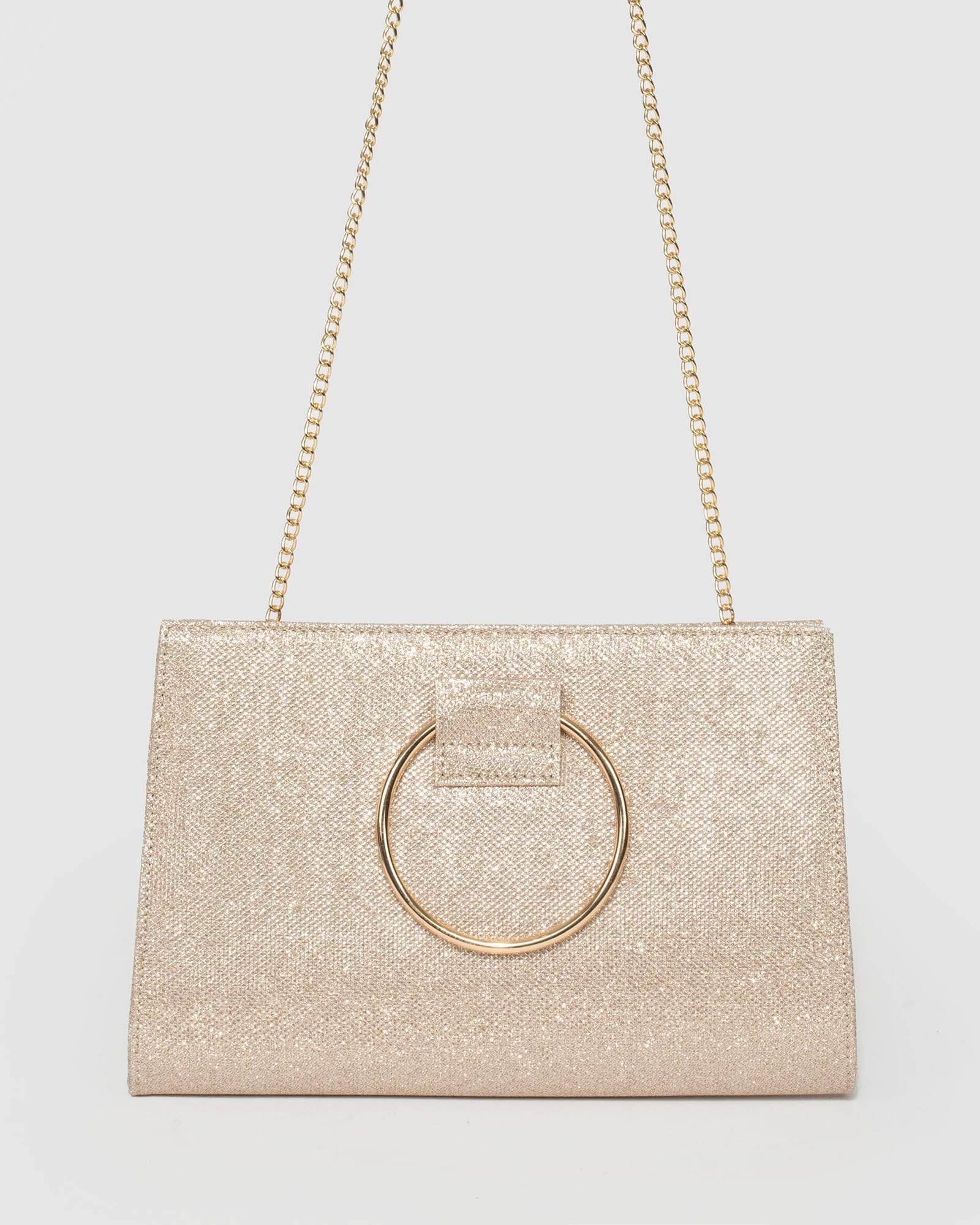 Debenhams gold clutch on sale bag