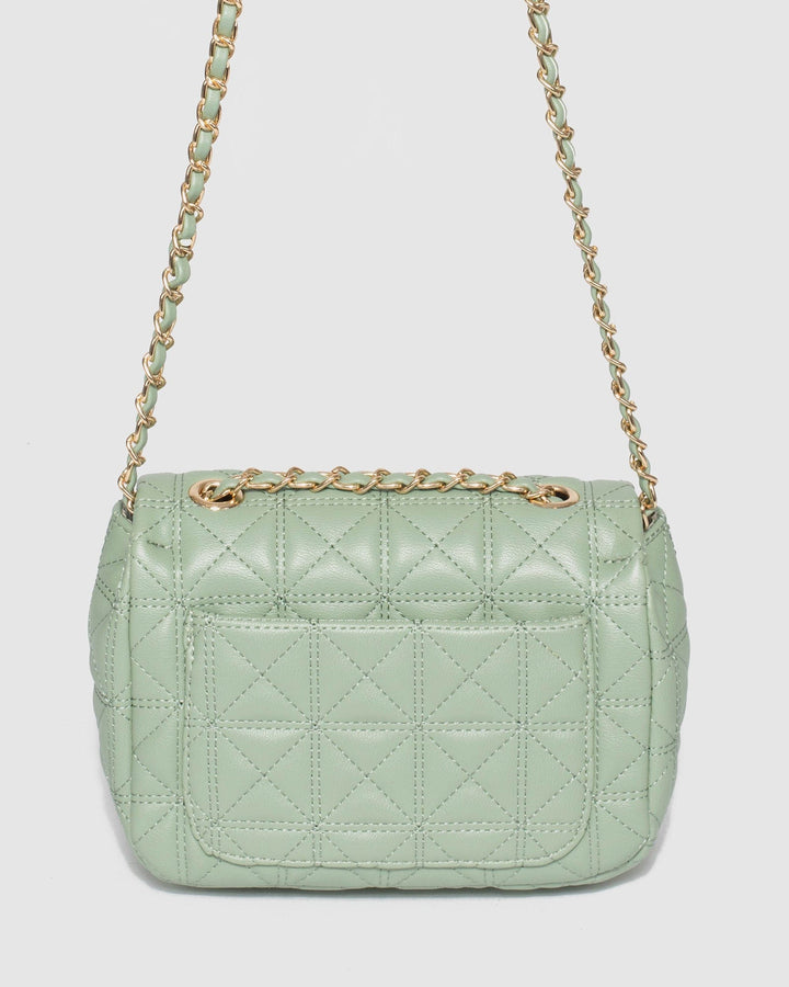 Colette by Colette Hayman Green Mia Quilted Crossbody Bag