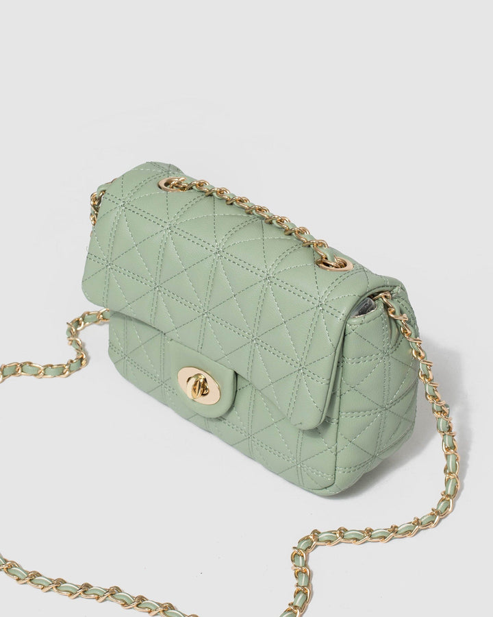 Colette by Colette Hayman Green Mia Quilted Crossbody Bag