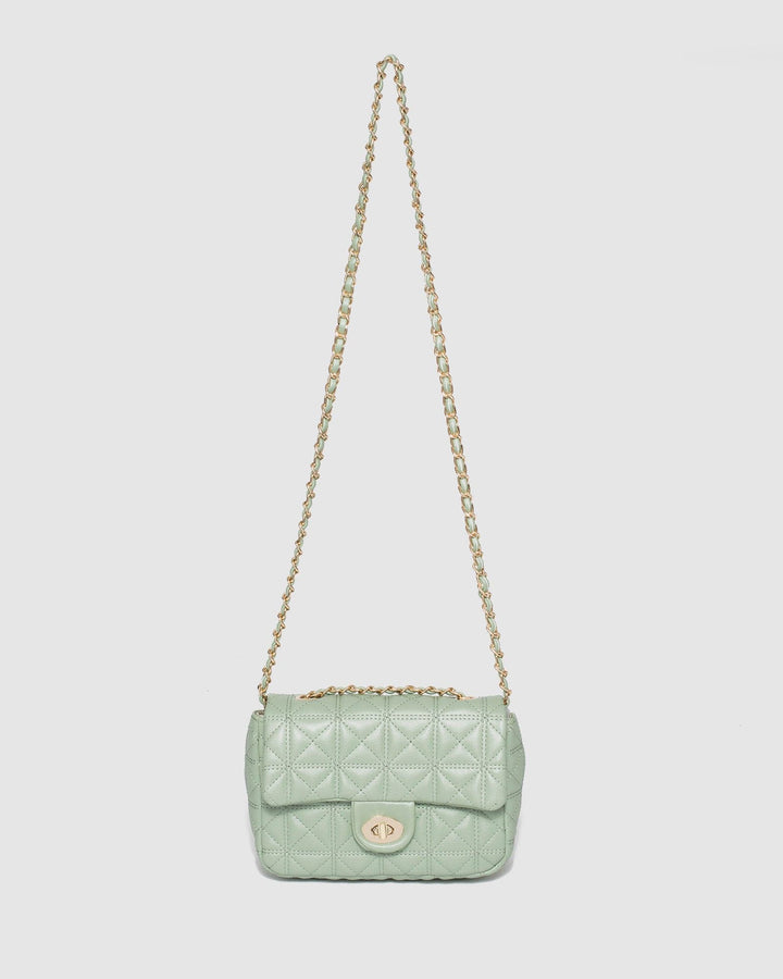 Colette by Colette Hayman Green Mia Quilted Crossbody Bag