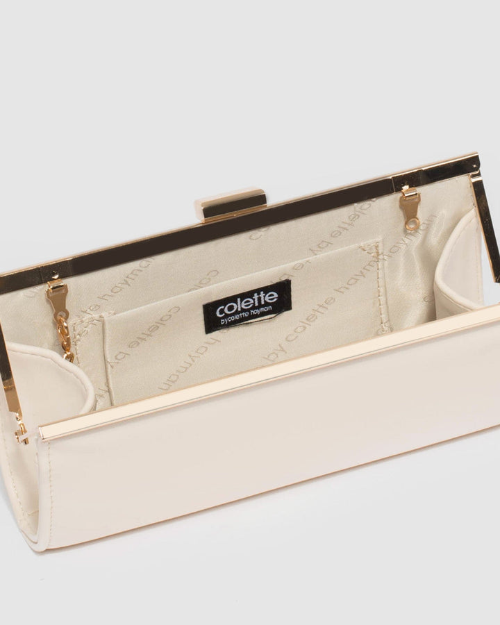 Colette by Colette Hayman Ivory Liza Clip Clutch Bag