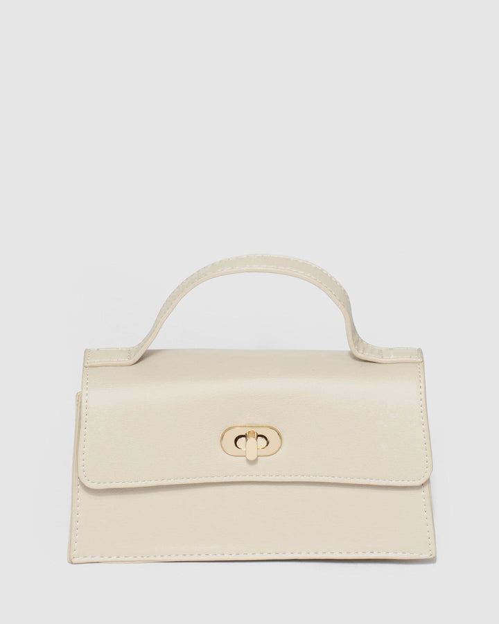 Colette by Colette Hayman Ivory Luna Lock Mini Bag