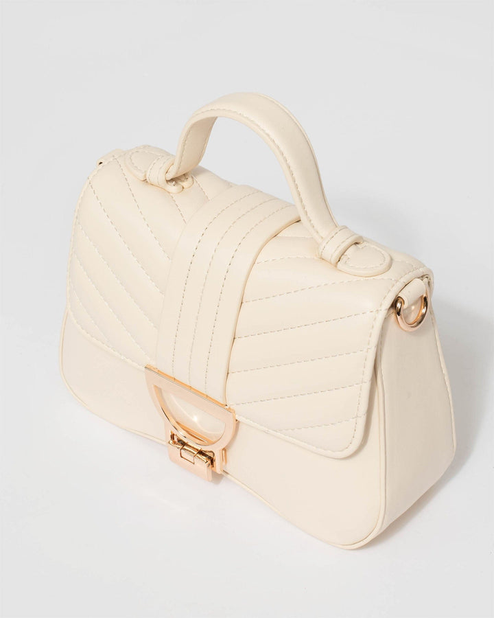 Colette by Colette Hayman Meredith Top Handle Ivory Mini Tote Bag