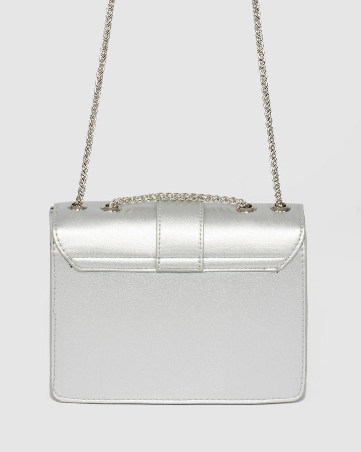 Colette by Colette Hayman Mikah Buckle Silver Crossbody Bag