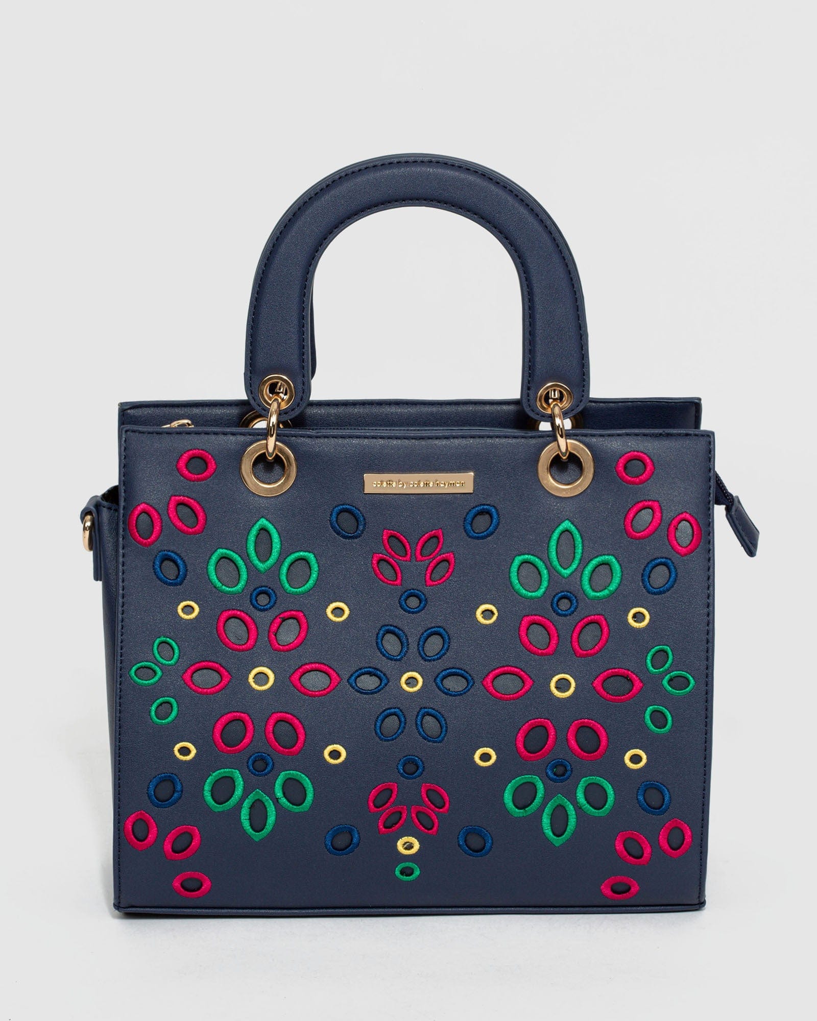 Ella embroidered sale tote