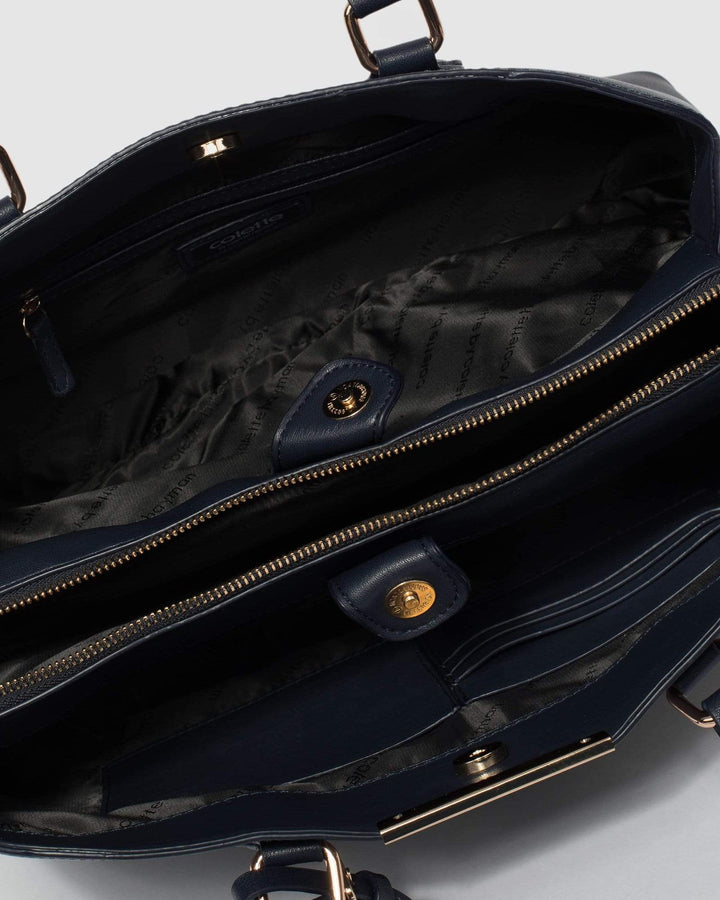 Navy Blue Spencer Tech Tote Bag – colette by colette hayman