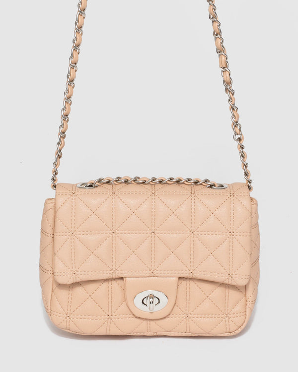 Colette by Colette Hayman Nude Mia Quilted Crossbody Bag