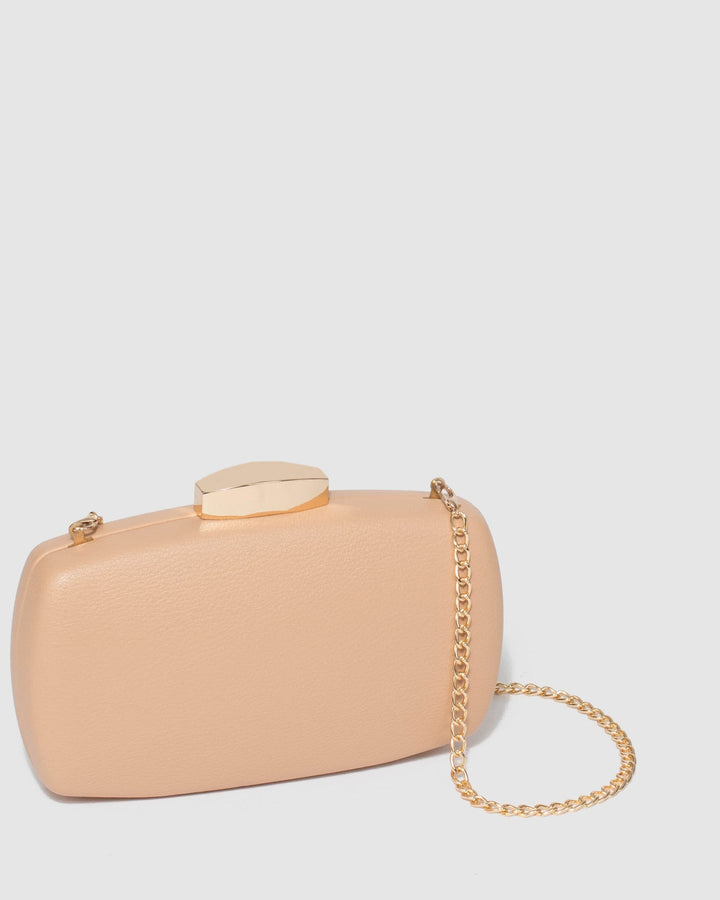 Colette by Colette Hayman Nude Samara Hardcase Clutch Bag