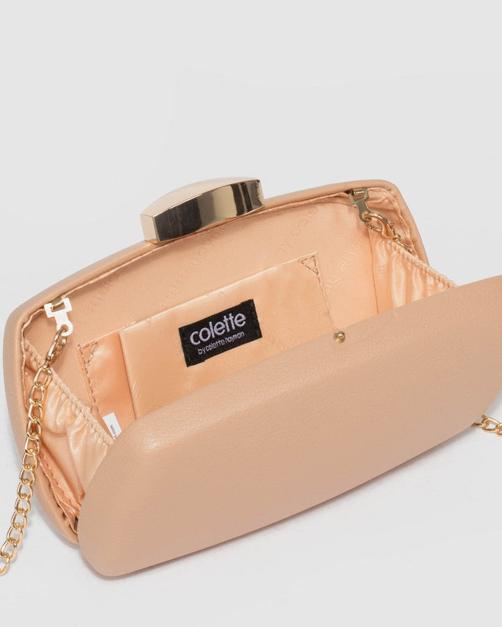 Colette by Colette Hayman Nude Samara Hardcase Clutch Bag