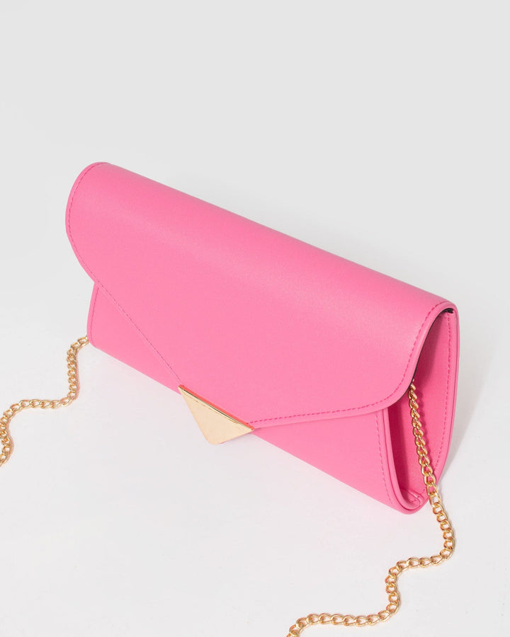 Colette by Colette Hayman Pink Clare Metal Tip Clutch