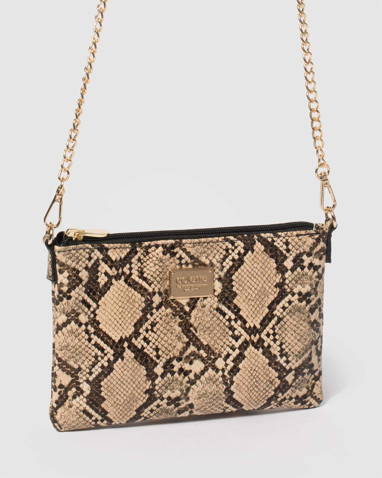 Python Plain Peta Chain Crossbody Bag – colette by colette hayman