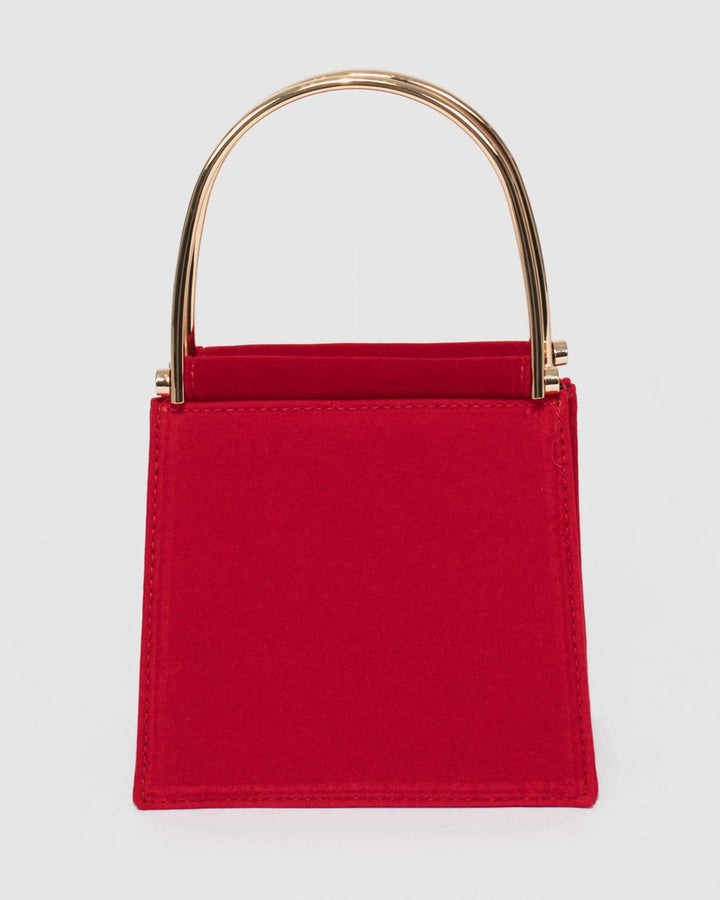 Colette by Colette Hayman Red Joanna Metal Handle Mini Bag