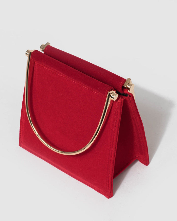 Colette by Colette Hayman Red Joanna Metal Handle Mini Bag