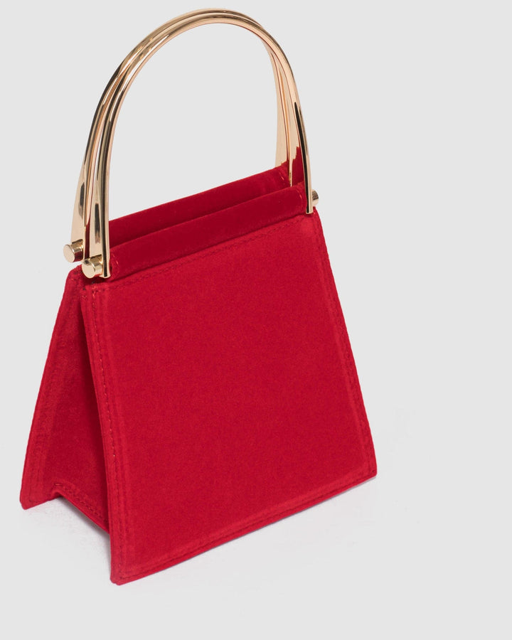 Colette by Colette Hayman Red Joanna Metal Handle Mini Bag