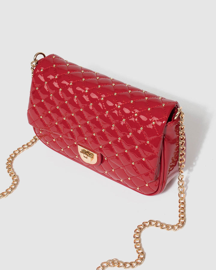 Colette by Colette Hayman Red Taija Stud Crossbody Bag