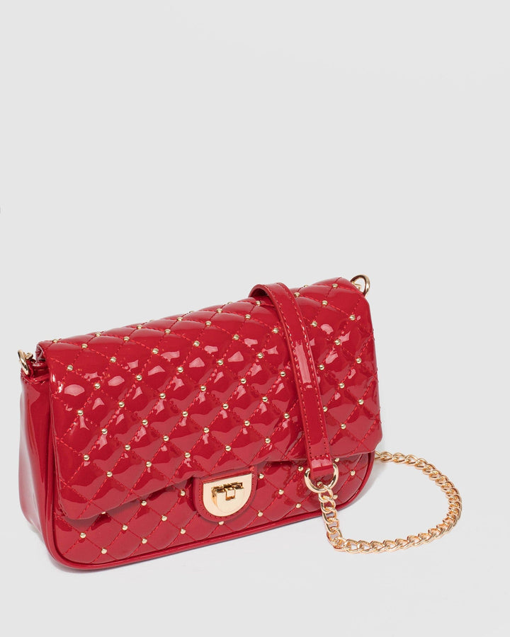 Colette by Colette Hayman Red Taija Stud Crossbody Bag