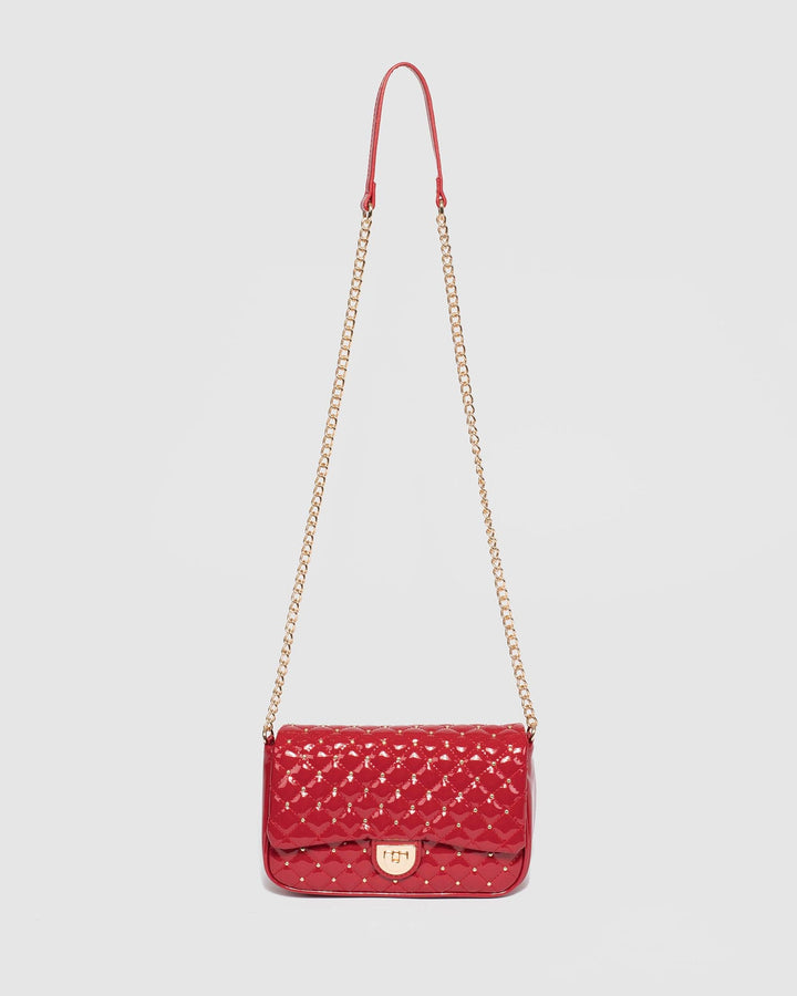 Colette by Colette Hayman Red Taija Stud Crossbody Bag