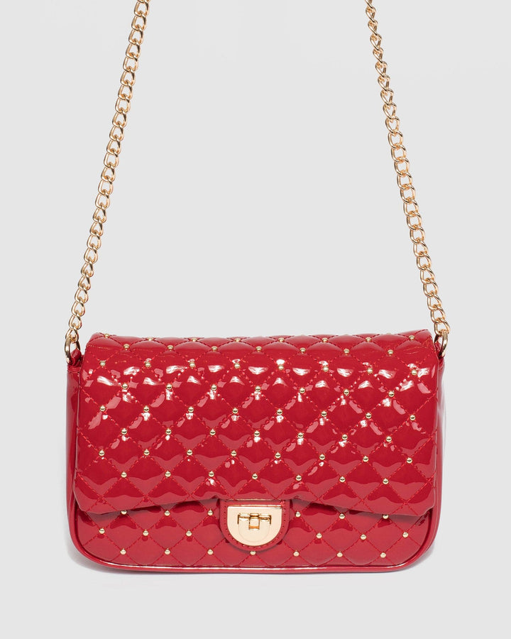 Colette by Colette Hayman Red Taija Stud Crossbody Bag