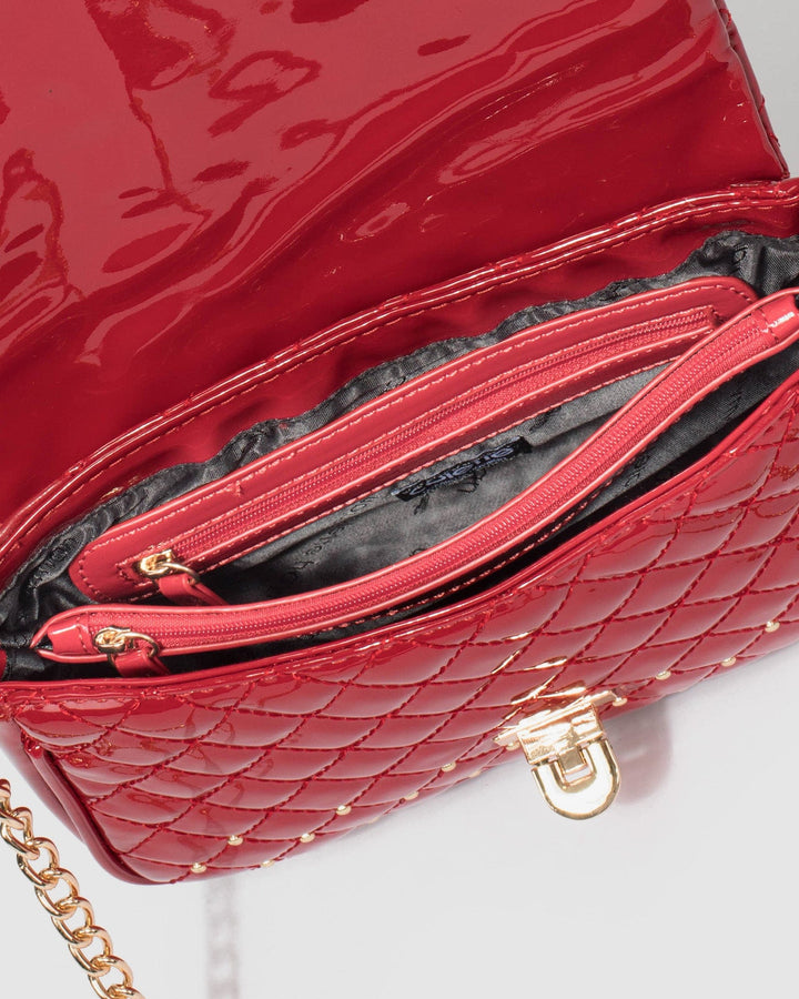 Colette by Colette Hayman Red Taija Stud Crossbody Bag