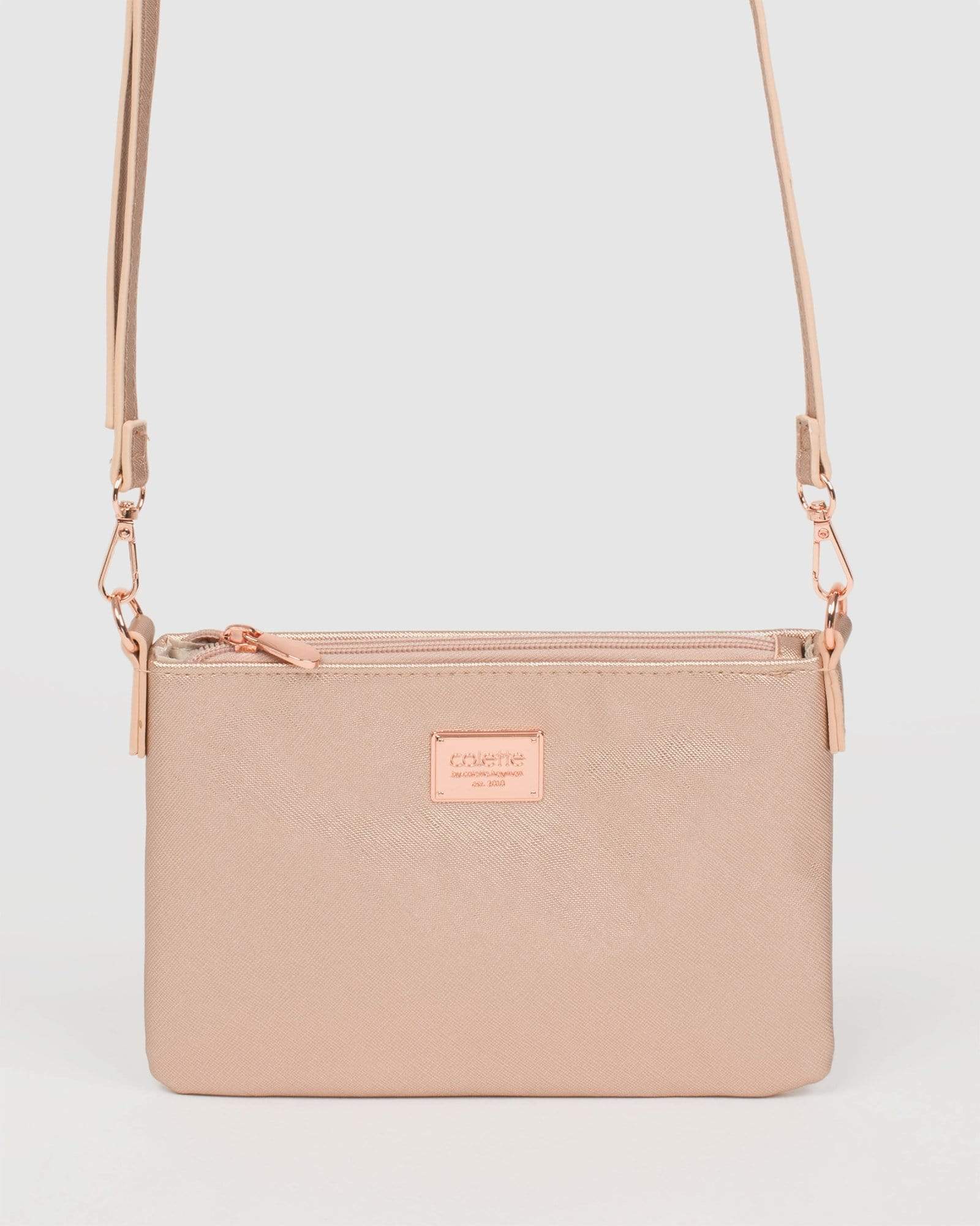 Rose Gold Strap Crossbody Bag – colette by colette hayman